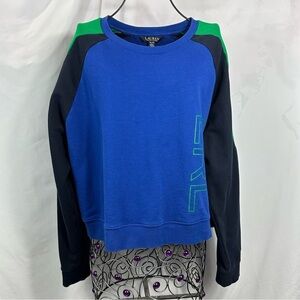 Lauren Ralph Lauren green and blue cropped sweatshirt size XL